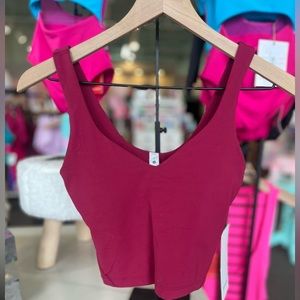 Lululemon NEW with tags Align tank in POMEGRANATE- size 4